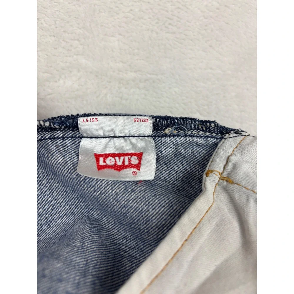 Vintage Levis 501 Mens 38x32 Jeans Light Distressed Blue Grungy Festival Denim